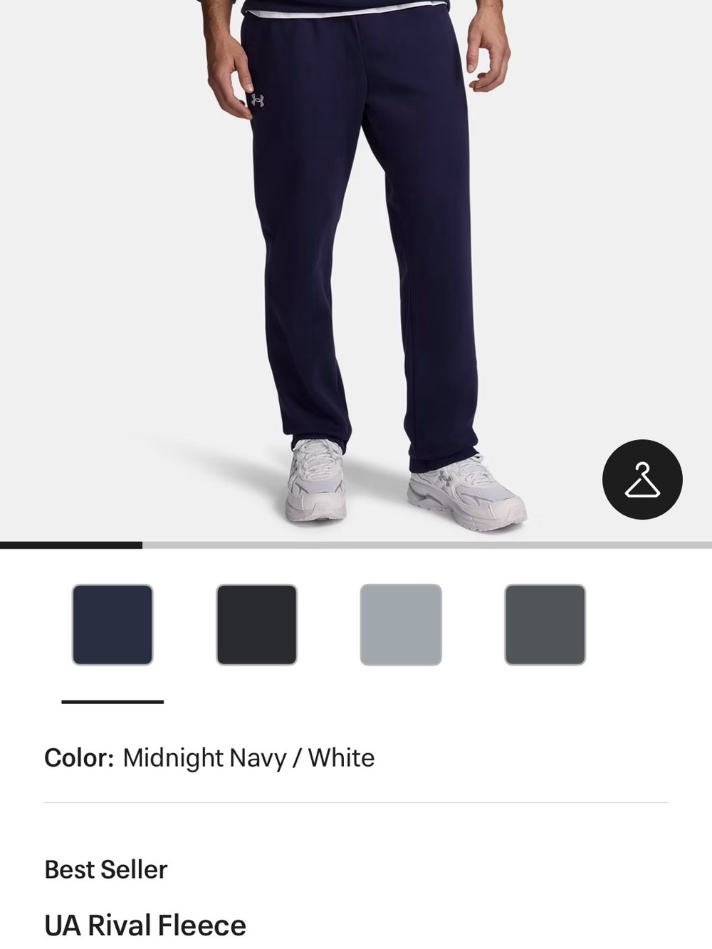 Under Armour Midnight Navy sweat pants Pants with White Logo